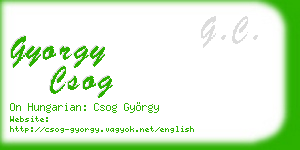 gyorgy csog business card