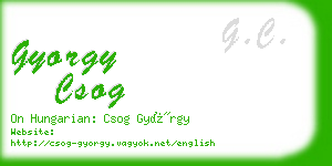 gyorgy csog business card